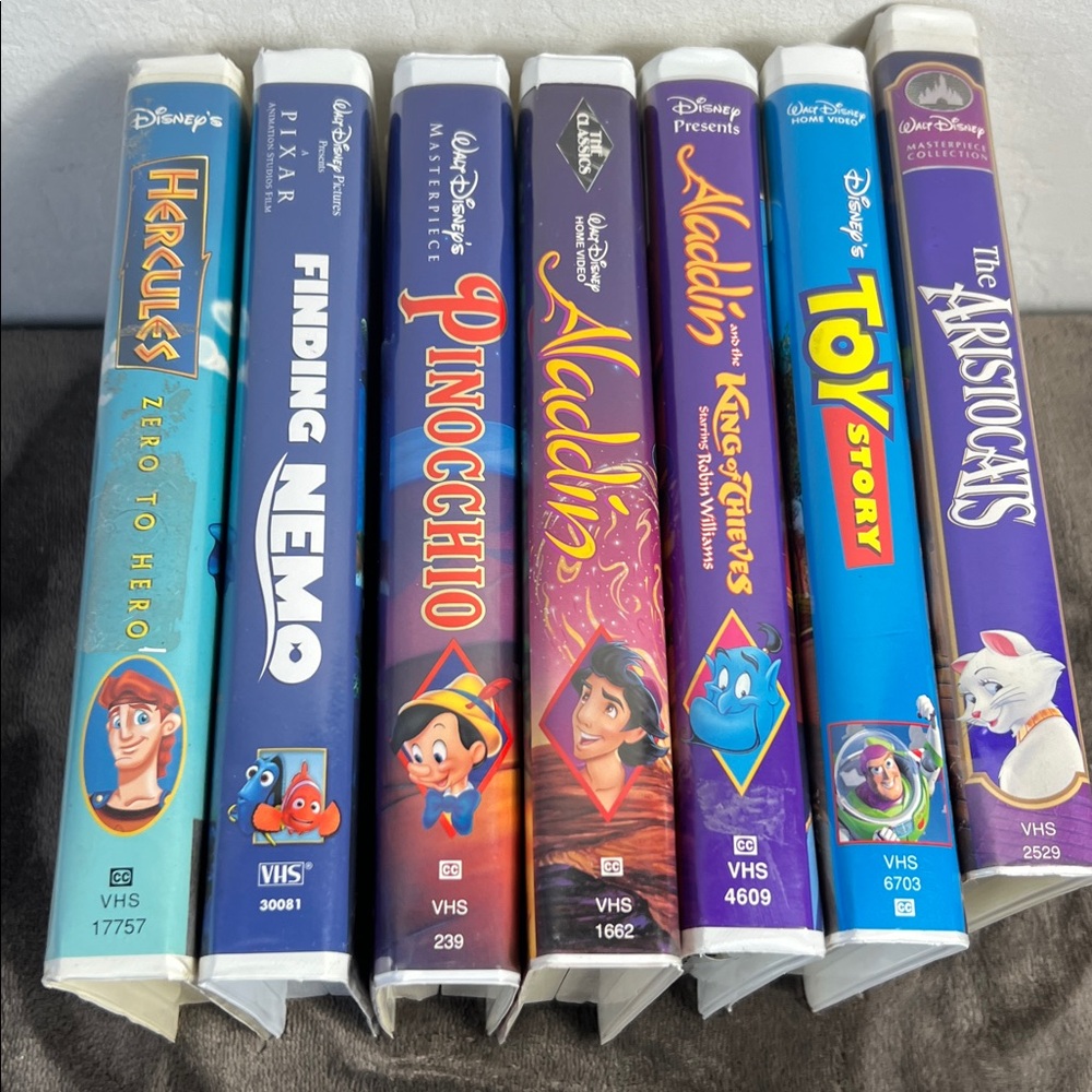 🎬 Disney & Pixar VHS Collector Lot | Aladdin, Toy Story, Finding Nemo, Hercules